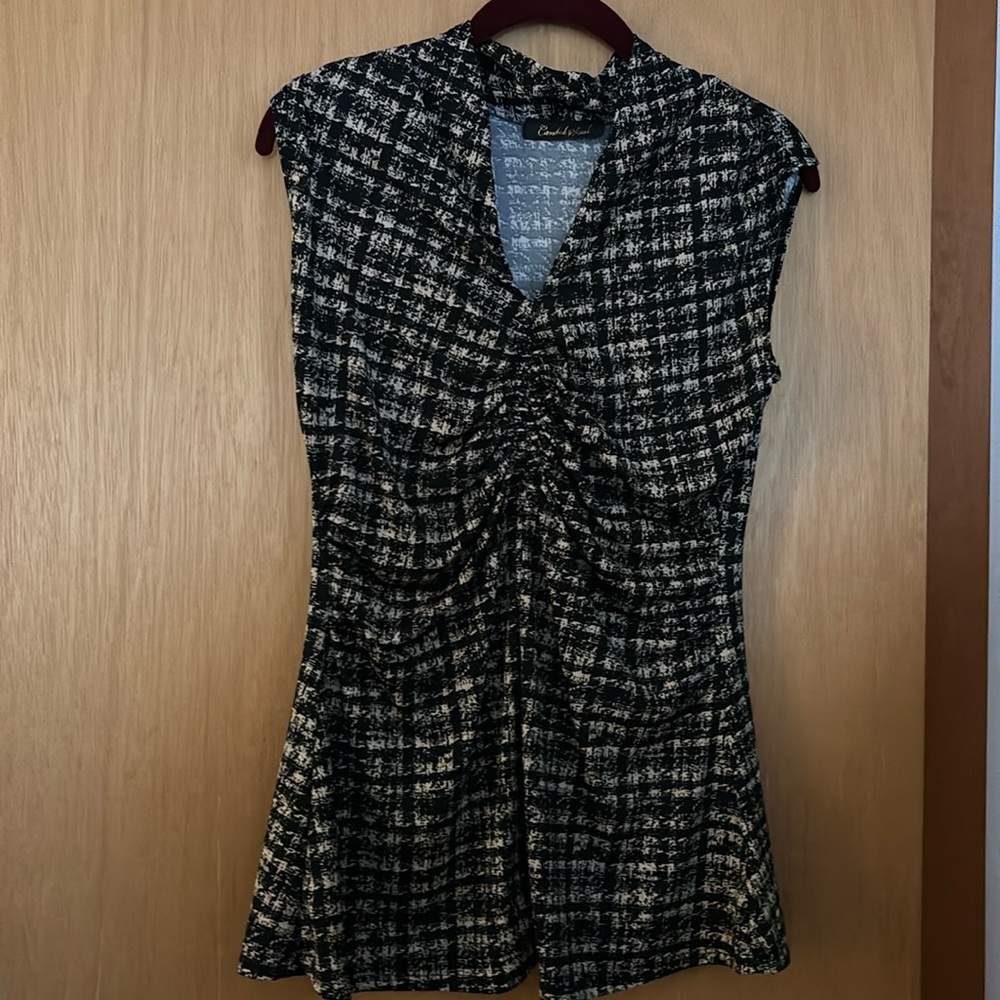 Candid Soul Brown/Black/Tan Multi Slip Over Top Size lg